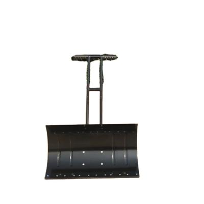 China Double Tube Retractable Manual Control Snow Shovel With Adjustable Wheels Handle Pusher for sale