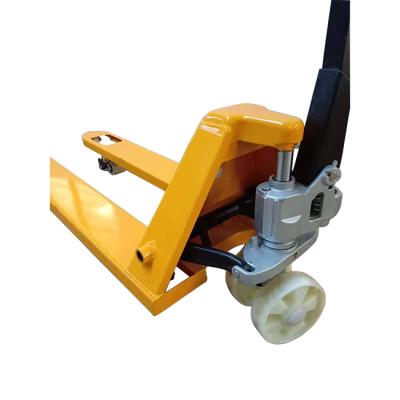 China 2ton Steel Hydraulic Hand Pallet Truck With Cast Iron Nylon Pump Wheel for sale