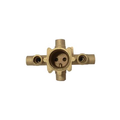 China Piping Parts OEM H59 Female Threaded Brass Pipe Fitting Cross Square Connector for sale