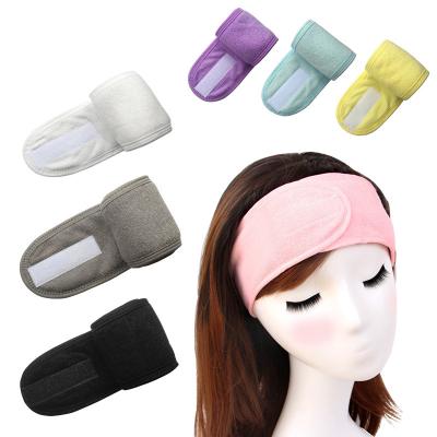 China Wholesale European and American style anti-slip headband for girls hair ties high quality new arrival colorful spa towel headband for sale