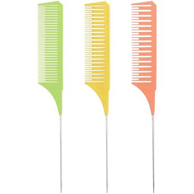 China For Commercial High Quality Salon Barber Hair Parting Comb Anti-Static Hair Styling Tools Highlighting Comb Rat Tail Comb for sale