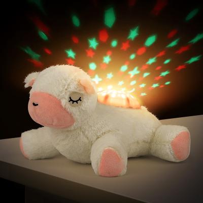 China New Plush Gifts Baby Toys Rechargeable Healthy Cuddly Night Light Machine Rest Baby Hatch Light Projector Plush Toy for sale