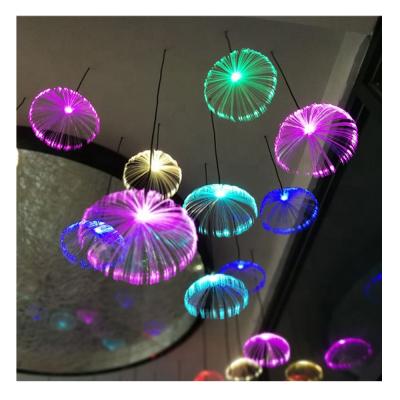 China Modern Decoration Outdoor Lighting Fireworks Jellyfish Led Bulb Colorful Fiber Led Night Lights Fantasy Jellyfish Leaking Jellyfish for sale