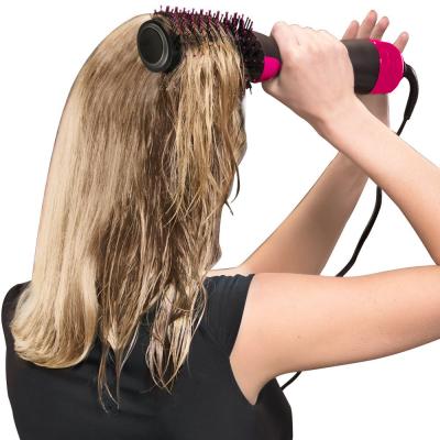 China Around 4 in 1 Hair Dryer Straightener Hair Curler Brush Denman Brush Comb Plated Curly Hair for sale