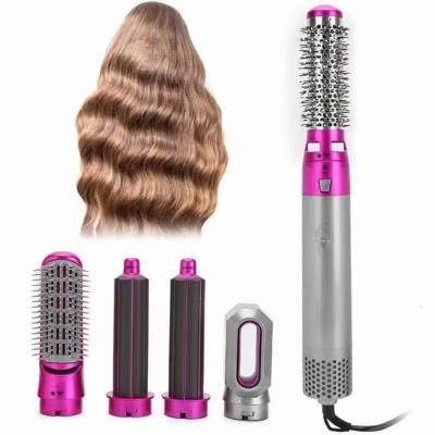 China Ionic 5 in 1 Hot Hair Styler Hair Dryer Airbrush Styler Brush, Blow Comb Dryer Style Electric Hair Curler for sale