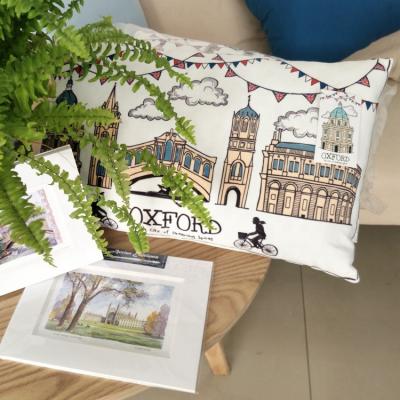 China Viable Manufacturers Wholesale Keepsake Natural Style Gift White Cotton Printing Pillow for sale