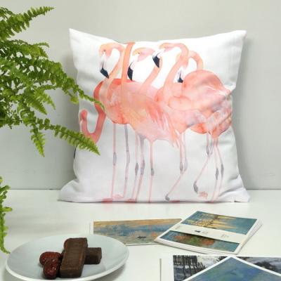 China Viable White Manufacturers Wholesale Souvenir Natural Fashion Style Animal Birds Printing Gift Cotton Polyester Pillow for sale