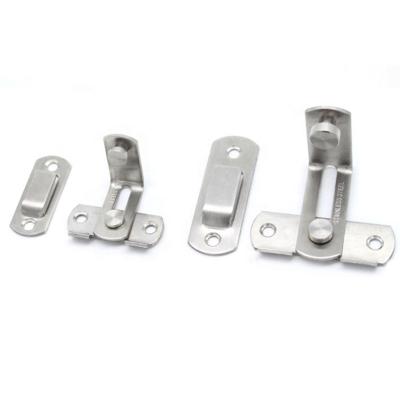 China Modern Security 90 Degree Door Lock Bolt Stainless Steel Barrel Bolt Security Angle Door Latch Sliding Door Latch for sale