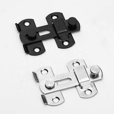 China Modern Sliding Door Lock Hook Latch 90 Degree Security 304 Stainless Steel Lacth Metal Buckle for sale