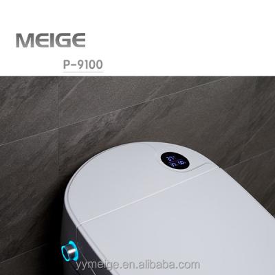 China Hot Selling Hidden Tank Meige P-9100A Amazon Spa Dedicated Seat Sensor Ceramic Eco Friendly Foot Kick Flushing Tankless Smart Porcelain Toilet for sale