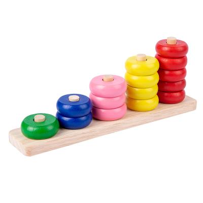 China Kids Wooden Numbers (4-6 Years Old) Count Olive Rainbow Color Numbers Olive Toys Educational Towel Toys Children's First Education for sale