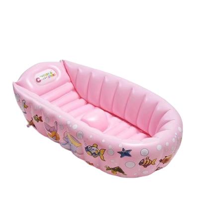 China 3-6 Years Baby Swimming Pool Bathtub Bucket Portable Inflatable Kids Baby Pool Folding Bathtub Newborn Portable Folding Tub for sale