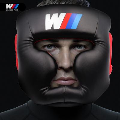 China Soft And Protective Cheek Pad Boxing Head Gears Boxing Equipments Muttahida Majlis-e-Amal GEAR PU Leather Headgear Head Producer for sale