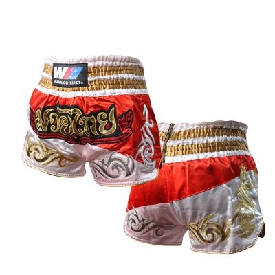 China Logo Embroidery Style High Quality Breathable Custom Boxing Shorts for sale