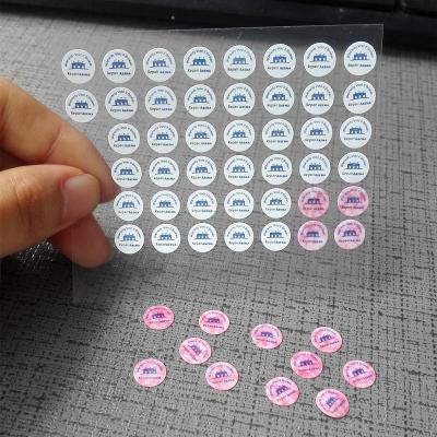 China High Security Water Damage Indicator Mobile Phone Warranty Sticker With Two Color Printing for sale