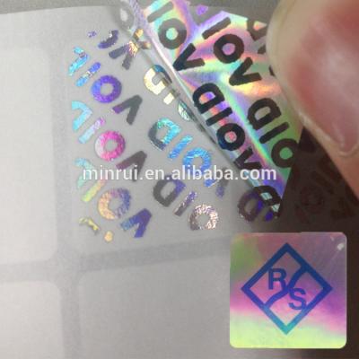 China Anti Counterfeit Custom Tamper Evident Holographic Void Label Stickers for sale