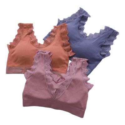 China China factory seller breathable cotton beautiful back of lace bra and panty set for women for sale