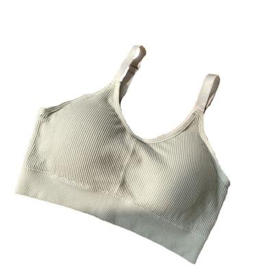 China Wholesale Seamless Comfortable Breathable Gathered Casual Seamless Bra Adjustable Strap Ladies Bra for sale