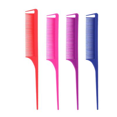 China Home Highlighting Hair Styling Comb Pin Rat Tip Heat Resistant Tail Combs Anti-Static Separate Middle Barber Professional Salon Combs for sale