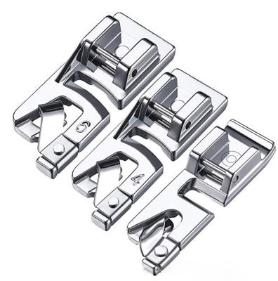 China Factory Hot Sale 3Pcs Sewing Accessories Shrink Rolled Edge Sewing Machine Presser Foot Set Household Tools Sewing Embroidery Hoop for sale