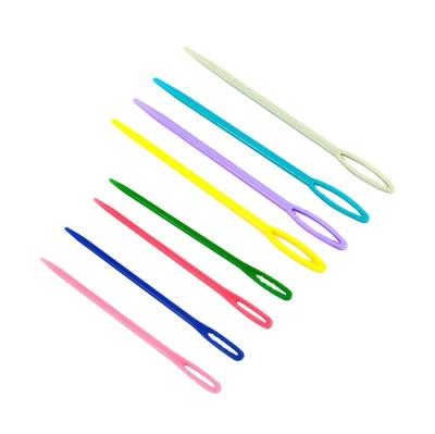 China Multicolor Plastic Sewing Needles For Crafts Dressing Shoes DIY Kniting Needles Edge Crochet Hooks ELT1015 for sale