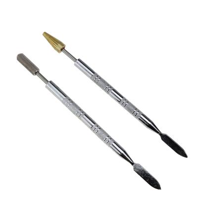 China Wholesale Home Use Dual Side Leather Edge Brass Key Oil Sticky Dye Pen Applicator Speedy Paint Roller Tool For Leather Craft Tools for sale