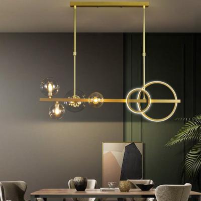 China Modern Design Classic Globe Ceiling Lamp Living Room Light Surface Mounted 56W LED Gold Pendant Lamp for sale