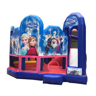 China Adult Wholesale Commercial PVC Kids Frozen Inflatable Castle Combo for sale