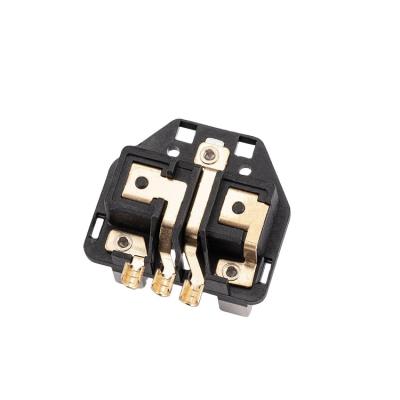 China High Quality Industrial UK Brass Solid Plug Insert 10A UK Socket ZH-A019 Insert With 3 Pins for sale