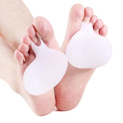 China 2020 New Hand-Feel Foot Support Soft Relieve Pain Toe Protector Insole Soft Comfortable Silicone Palm Front Protector Insole for sale