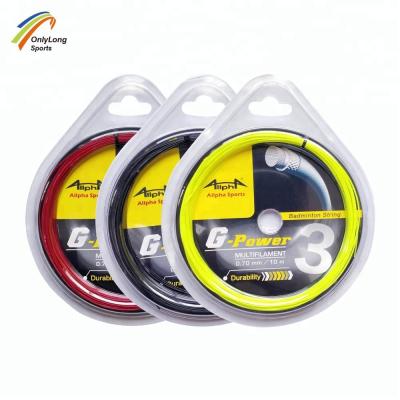 China Badminton practice gauge 0.70mm nylon polymerization badminton racket string for powet for sale