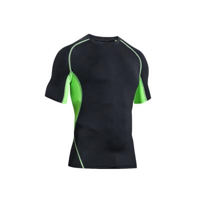 China Men's Cool Dry Compression Sleeve Shirt Baselayer Athletic Running Rashguard Short T-Shirt QUICK DRY for sale