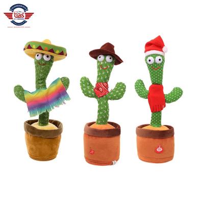 China Dong Plush Cute Dancing Cactus Early Childhood Education Singing Toy Dancing Talking Cactus for sale