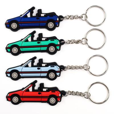 China 2d pvc key chains silicone cartoon keychains hot key chain manufacturer custom promotional logo environmental friendly plastic rubber car for sale