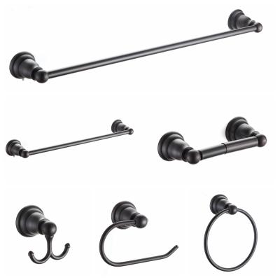 China Hotel 6 Pcs Sustainable Luxury Wall Mounted Home Bathroom Products Hardware Accessories Set for sale