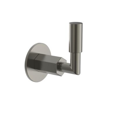 China Modern Nickel Brushed Brass Clothes Bathroom Accessories Wall Towel Robe Hook for sale