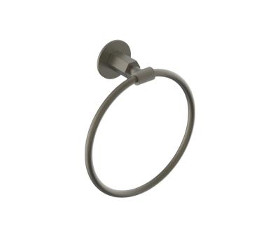 China Modern Hotel Nickel Brushed Bathroom Wall Mounted Accessories Brass Towel Ring for sale