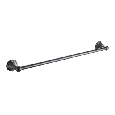 China Modern Hotel Chrome Design Zinc Alloy Brushed Nickel Single Bathroom Towel Rack for sale