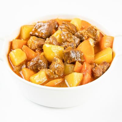 China Open the bag and heat it fast food ready made braised beef with rice self-heating potato food packaging for sale