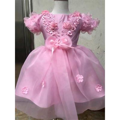 China Anti-wrinkle 2.8USD GQ158 summer 3years dresses 5 year old baby dress lace embroidery christening baptism for girls gifts for sale