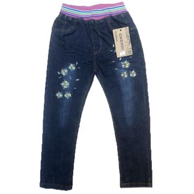 China 3.4 USD GK043 Fashion Kids Long Trousers Girls Denim Pants Breathable Casual Jeans For 7 - 12 Years Old for sale