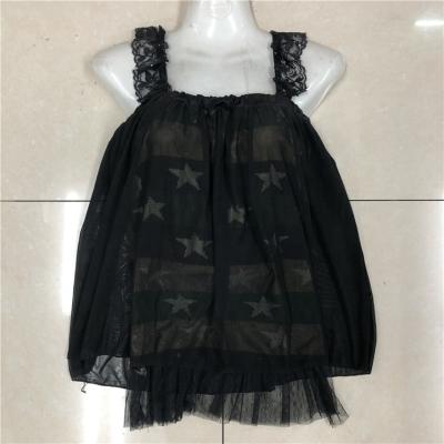 China WY113 Black Color Mix Size 2020 Casual Wear Women Summer Comfortable Clothes Anti-Shrink 1.1 Dollars Lace Up Tank Top for sale