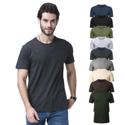 China Custom Men's Clothing Breathable 100% Cotton O-Neck Round Neck Plus Size Summer Mens Plain Sleeve T-Shirts Loose Fit for sale