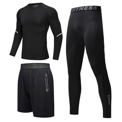 China 2021 New Arrival Three Piece Set Quick Dry Training Running Suits Breathable for sale