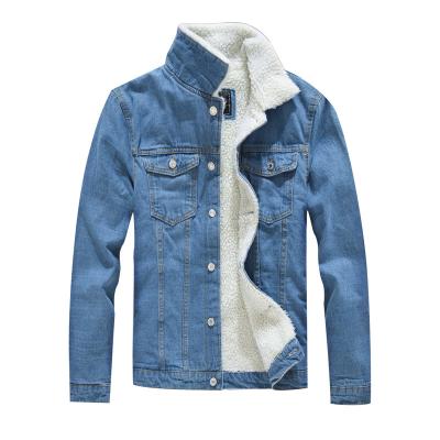 China Breathable Mens Winter Thicken Sherpa Lined Denim Jacket for sale