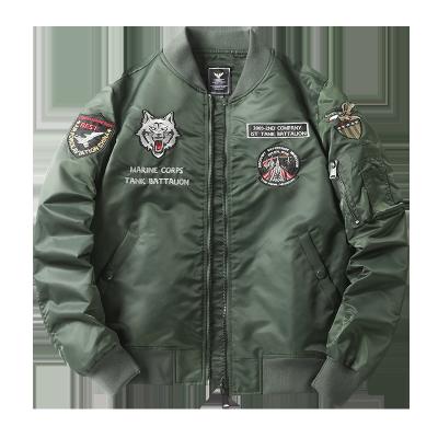 China 2021 Popular New Design Tank Embroidery Pattern Pilot Jacket Bomber Waterproof Casual Sports Jacket Men for sale