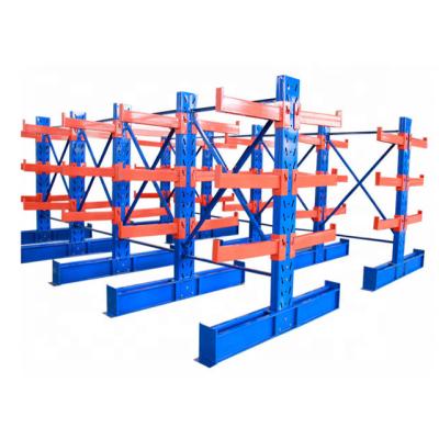 China Corrosion Protection Heavy Duty Cantilever Drawstring Plywood Storage Rack for sale