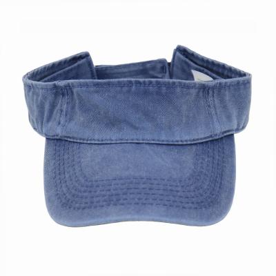 China 100% Washed Unisex Cotton Outdoor Sports Summer Distressed Tennis Golf Sun Visor Hat COMMON for sale