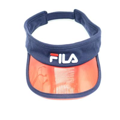 China COMMON Visor Clear PVC Edge Visor Knitted Customized Embroidery Sports Sun Protection Visor for sale