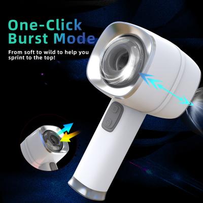 China Male-Masturbation-Free Masturbation Cup ABS+TPE Automatic Male Rechargeable Cup Hands Rotating Sucking Vibrator Adult Sex Toys for sale